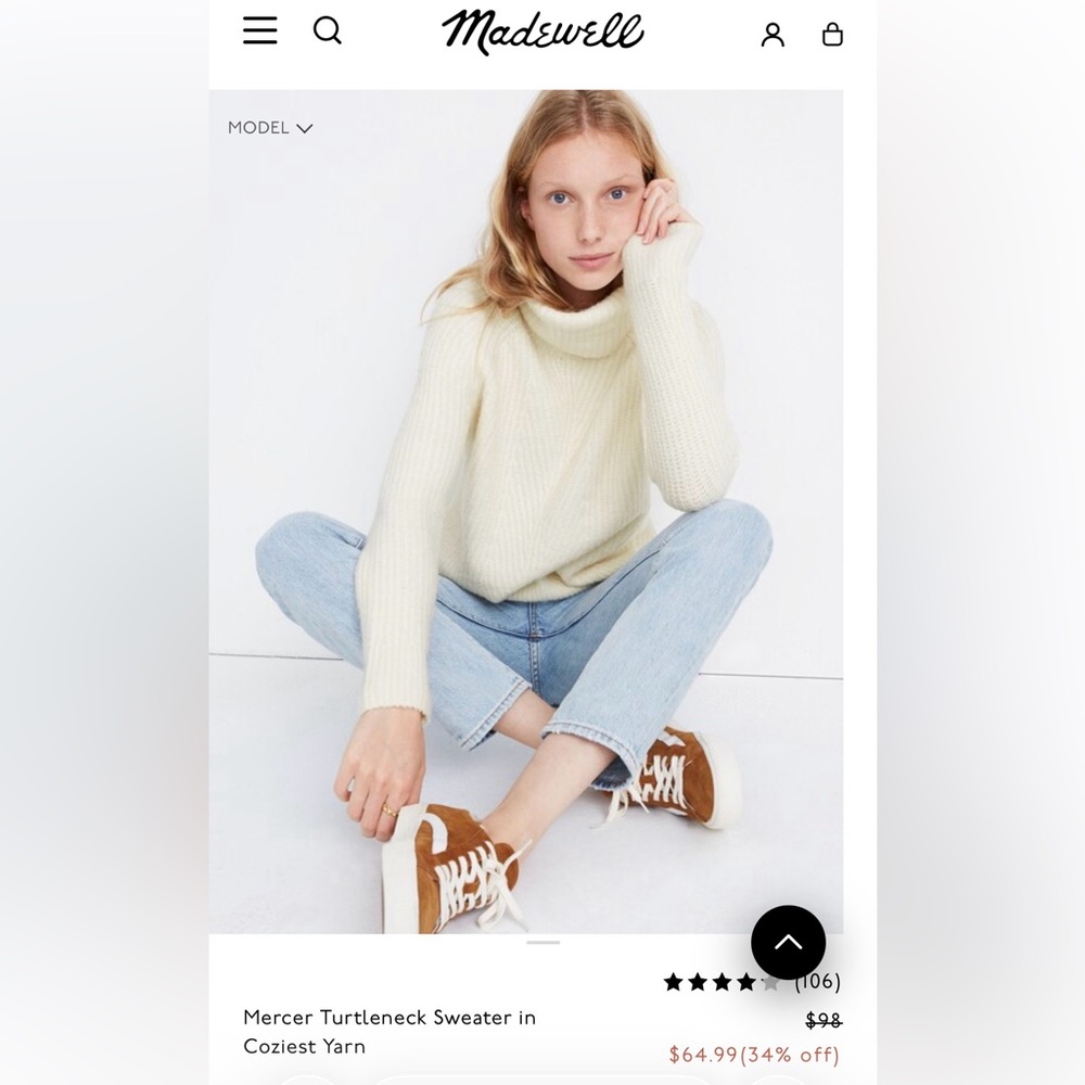 Madewell Mercer Turtleneck Sweater